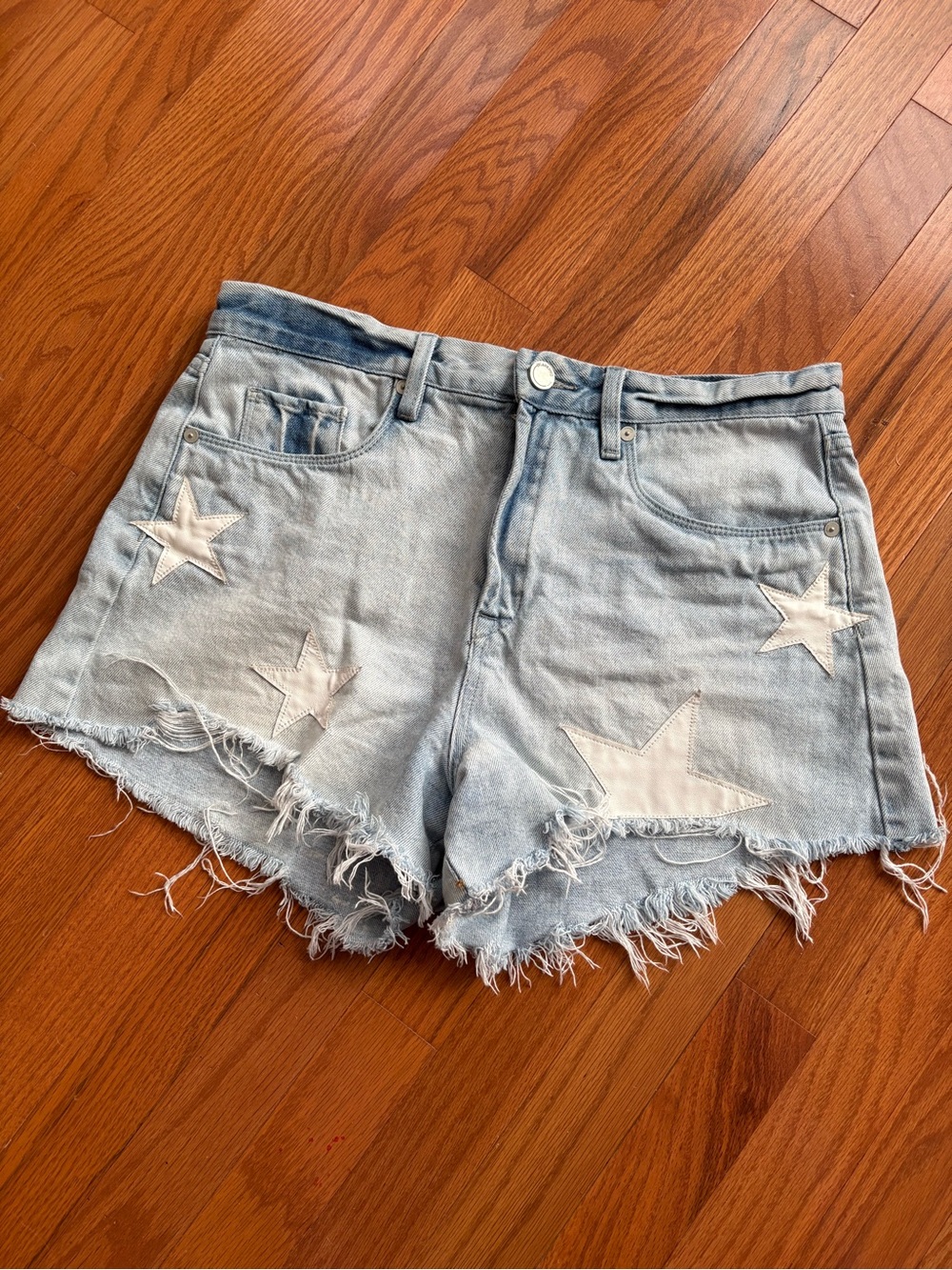 Light Wash Denim Star Blank NYC Women's Shorts